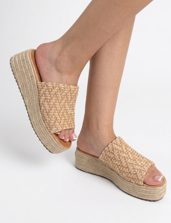 Sandales à plateforme - Beige