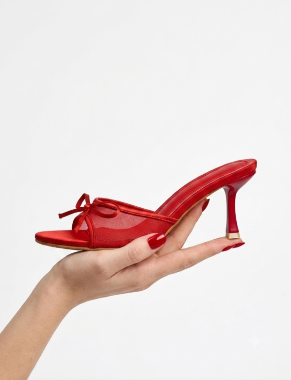 sandales à talon - rouge