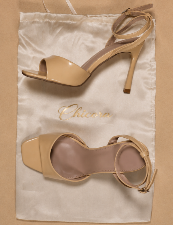 Sandales à talon & ceinture - 9 cm - Jaune Pastel